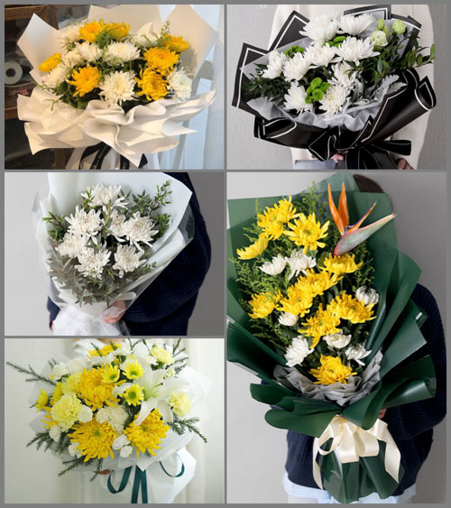 重庆开州区丰乐街道白事花束代送